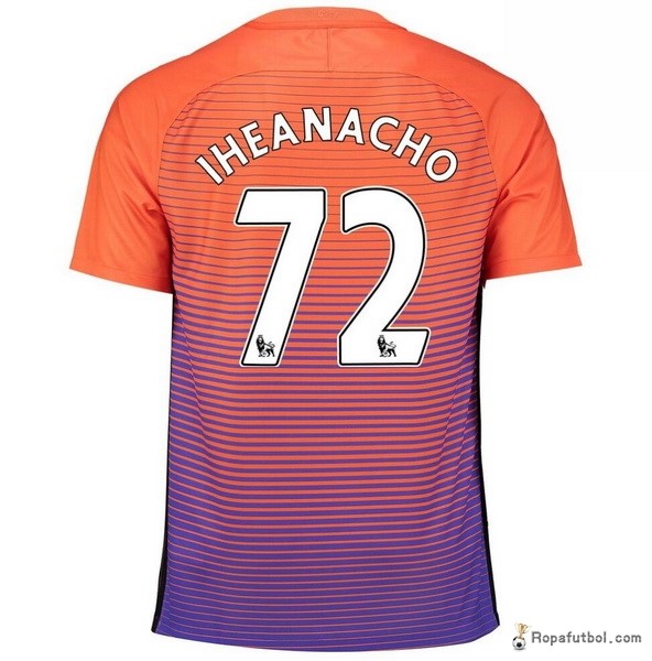 Camiseta Manchester City Replica Tercera Ropa Iheanacho 2016/17 Naranja